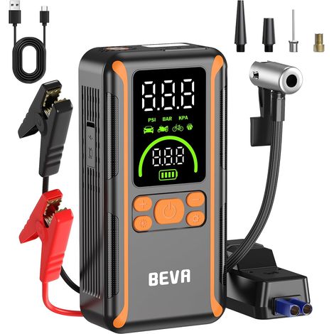 Booster Batterie Voiture 12V Portable (Ljusqu'à 6L Essence/3L Diesel) (1/5)