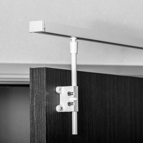 Kit Tringle de Porte Pivotante en Aluminium, 120 cm, Montage en Affleurement, Profil 17 x 21 mm (1/5)