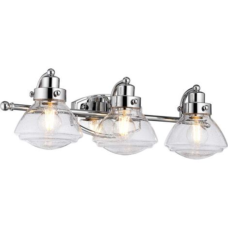 Wandlampe Badezimmerleuchte Wandleuchte Spiegellampe IP44 Chrom 3-Flammig (1/5)