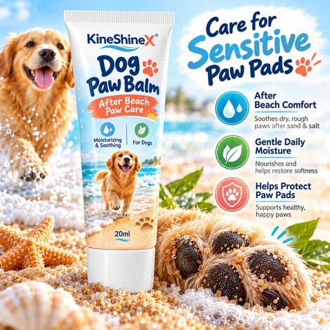 KineShineX Hundepfotencreme für den Strand, Feuchtigkeitsspendende und reparierende Pfotencreme für Haustiere (1/4)