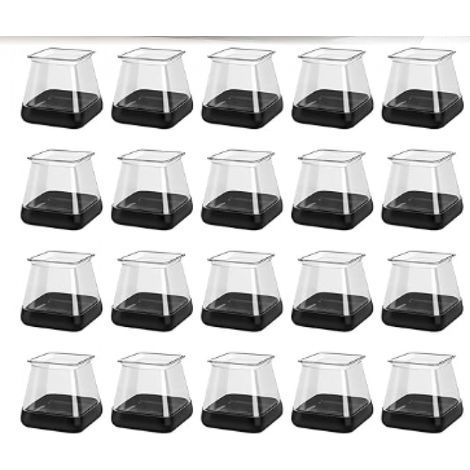 20pcs Protection Pied de Chaise carré, Grand Silicone Patin de Chaise, Patins pour Meubles, Patins de Pieds de Chaise pour Moquette(Fit: 26-36mm) (1/5)