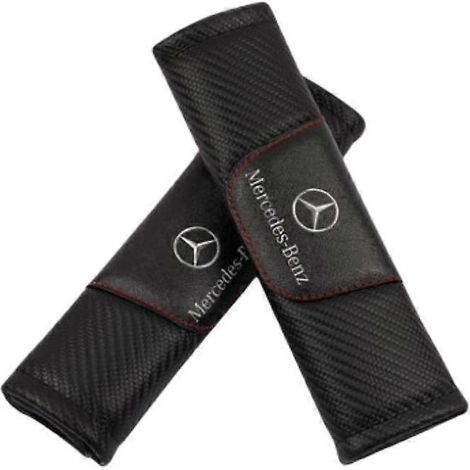 Convient aux protections d'épaules de ceinture de sécurité pour voitures Mercedes-Benz, revêtement intérieur en cuir (paire)