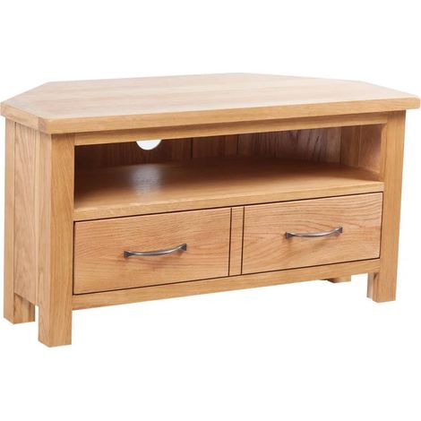 Mobile TV con Cassetto 88 x 42 x 46 cm Legno Massello di Rovere vidaXL (1/5)