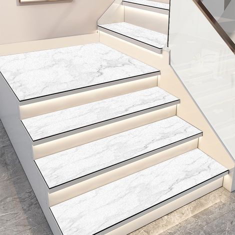 Tapis Anti-dérapant Pour Marches - 26 x 80 cm - Dos En TPE Auto-adhésif - Pour Escaliers En Bois Intérieurs - Polyester - 1 Pièce (1/5)