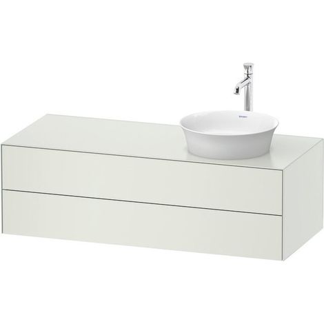 DURAVIT WT4987R36360010 WTU White Tulip lavabo mural, 2 tiroirs, blanc, droit