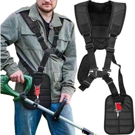 Noir,Harnais de fil de tondeuse avec deux épaules, harnais pratique de fil de deux épaules de batteur, harnais de fil de batteur de tondeuse accessoires de tondeuse,réglables pour le jardin d (1/5)