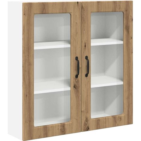 Meuble mural de cuisine,Armoire de cuisine Chêne artisanal 80 x 31 x 80 cm CFW33080 (1/5)