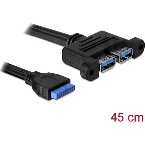 Delock cable usb 3.0 pin header female  2 x usb 3.0-a female parallel