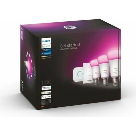 Philips Hue LED Lamp E27 3-Pack White Color Amb. + Set (1/4)