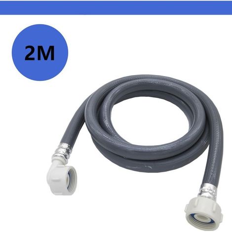 m langer Wasserzulaufschlauch für Waschmaschinen, grau, 6-polig, Wasserzulaufschlauch für vollautomatische Waschmaschinen, 20 mm. (1/5)