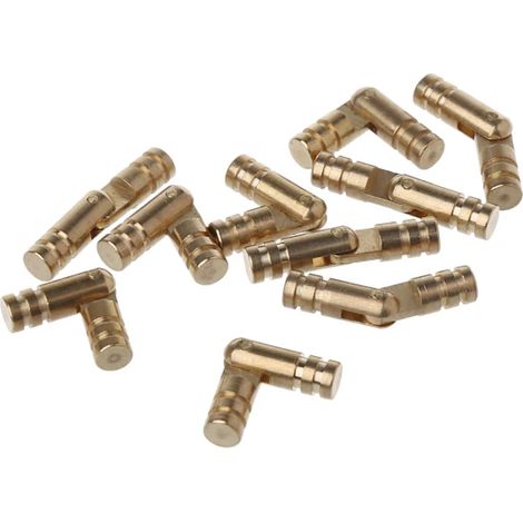 Lot de 10 charnières cylindriques invisibles, charnières de meubles robustes en laiton
