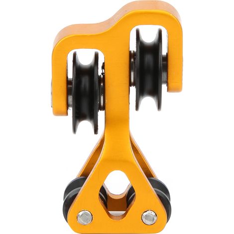 Guide-câble de tir à l'arc, séparateur de corde composite, galet, roulement en acier inoxydable, jaune