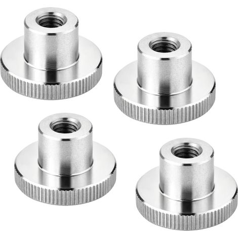 SOTECH Rändelmutter Edelstahl V2A (SS304) metrische Griffmutter mit gerändelten Seitenflächen - 4er Set M8 hohe Form DIN 466
