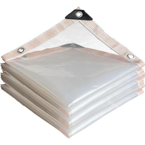 Bâche imperméable Transparente avec œillets-pour Meubles de Jardin-Utilisable en extérieur-Imperméable à la Pluie-Isolation des Plantes-Résistant à la poussière 2 x 3 m (1/5)