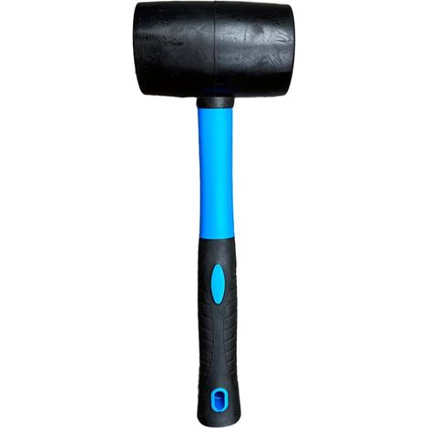 Maillet caoutchouc manche en fibres de verre tête noire Ø 50 mm 500g (1/4)
