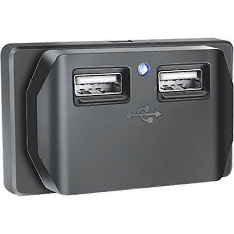 Chargeur de voiture double USB, prise 12V/24V pour voitures, bateaux et bus (1/5)