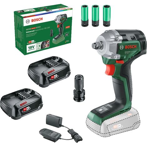 Bosch 0603980305 18v 1/2"" Impact Wrench UniversalImpactDrive + X2 1.5AH Battery (1/5)