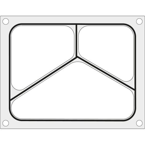 Molde para máquina selladora Hendi para bandeja de tres piezas 227x178 mm - Hendi 805626
