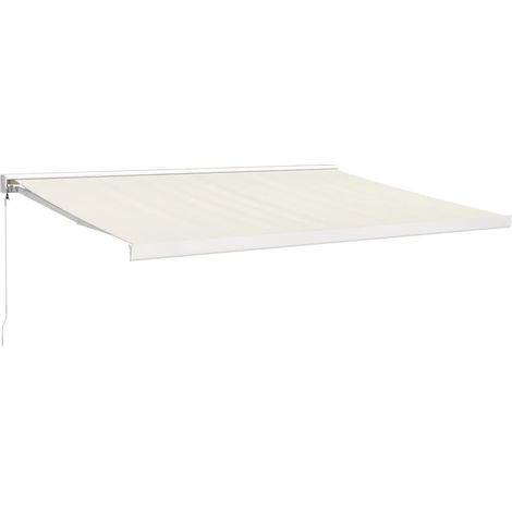 Store banne rétractable crème 4,5 × 3 m tissu et aluminium