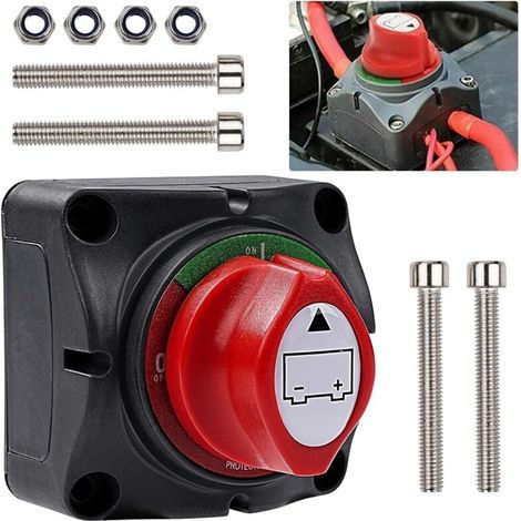 Coupe Circuit Batterie 12v-48v: Coupe Batterie Voiture 48v 275A Interrupteur Sectionneur - Commutateur D'isolateur de Batterie pour Bateau Camion Camping Car Tracteur (1/3)