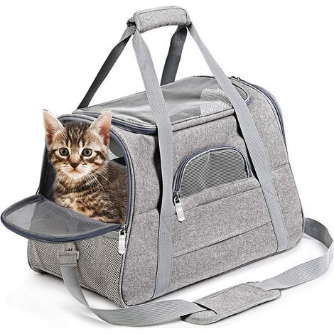 Sac de transport portable, respirant et pliable pour animaux de compagnie, pour chats et chiens.