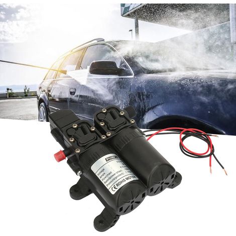 Elektrische Doppelmembran-Wasserpumpe mit Selbstansaugfunktion, 12 V, 100 W (schwarz) (1/5)