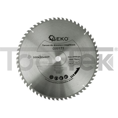 GEKO G00171 DISCO PER LEGNO LAMA SMERIGLIATRICE 500mm 60 DENTI