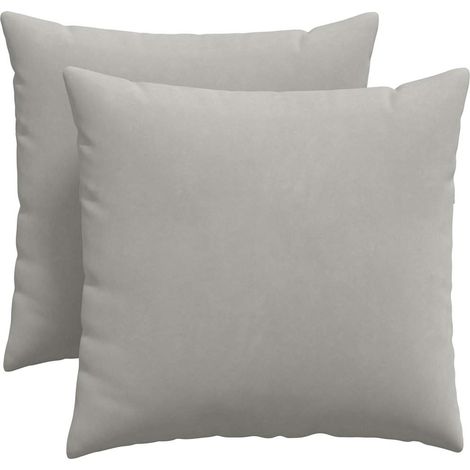 Maison Exclusive - Cojines de sofá 2 pcs Gris Claro 50 x 50 cm te