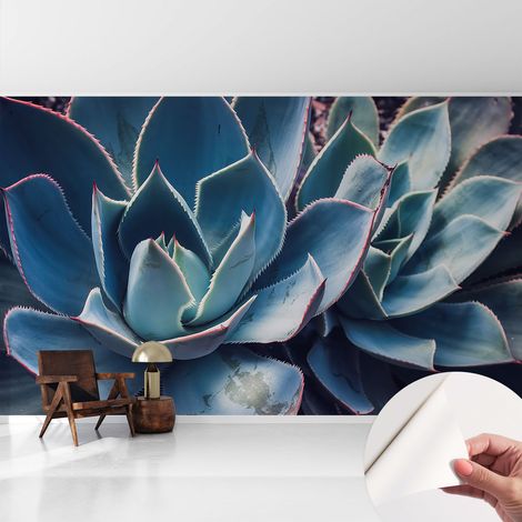 Carta da parati autoadesiva - fotomurale - decorazione parete - murale - adesivo da muro - Aloe verde 416x254 cm (1/5)