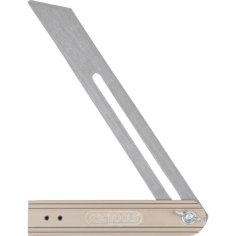 Ks Tools – Fausse équerre à coulisse 250 mm – Talon en fonte anodisée – Lame en acier trempé – Précision pour travaux de serrurerie (1/10)