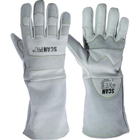 Scan Premium Leather Welding Gloves - L Size 9, Durable & Safe (1/3)