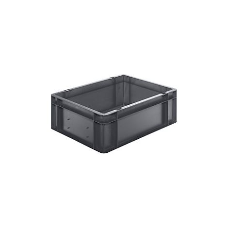 Contenedor apilable de transporte LA-KA-PE L400xA300xH145mm - TK400/145-0 GRIS