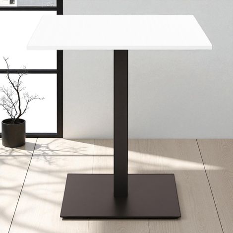 Tavolo bar ristorante pub quadrato 60x60 cm con piano laminato Bianco frassino H 107 (1/4)