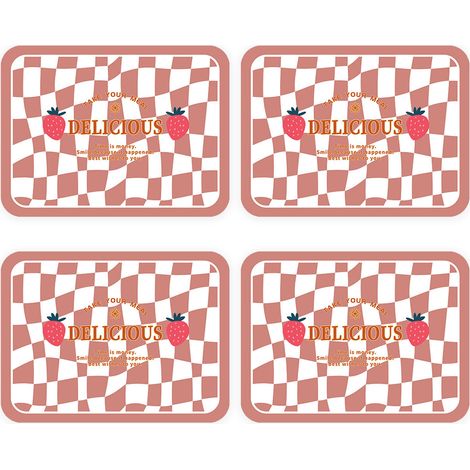 4 dessous de plat en PVC, 30x40 cm, isolants et imperméables, pour tables en bois/verre/marbre, usage intérieur et extérieur (1/5)