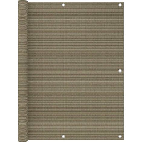 Toldo para balcón HDPE gris taupe 120x600 cm