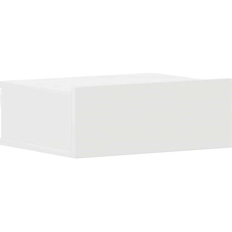 Maison Exclusive - Table de chevet flottante Blanc 40x30x15 cm Bois d'ingénierie (1/5)