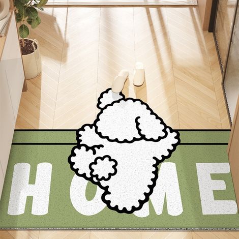 Ede Accueil - Jeu 5080cm Boucle en soie Tapis de sol bouclé résistant et durable à l'usure, à motifs d'animaux de dessin animé, découpable, grattant la boue et enlevant la saleté, tapis d'entrée antid (1/5)