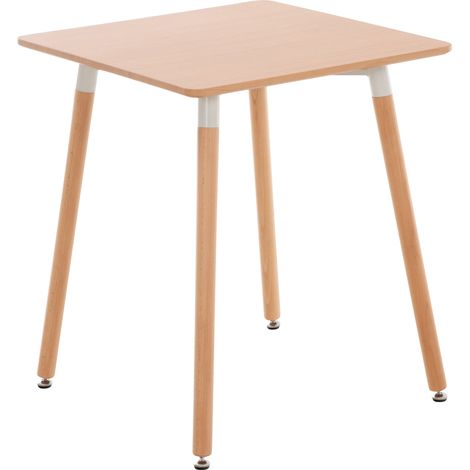 Table de cuisine design simple 60x60x70 cm en MDF nature 100005530 (1/5)