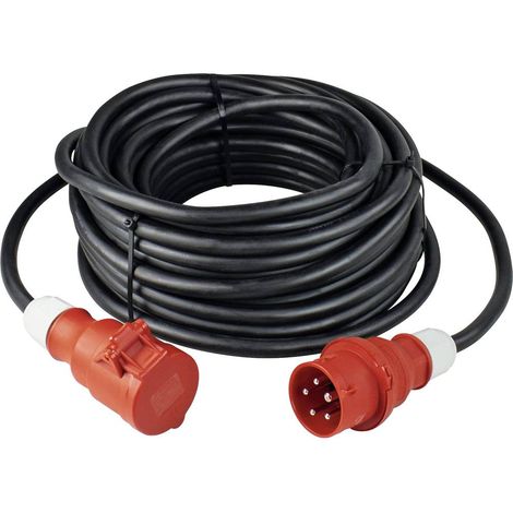 AS Schwabe 61364 Alimentazione Prolunga 16 A Nero 5.00 m H07RN-F 5G 2,5 mm² con invertitore di fase