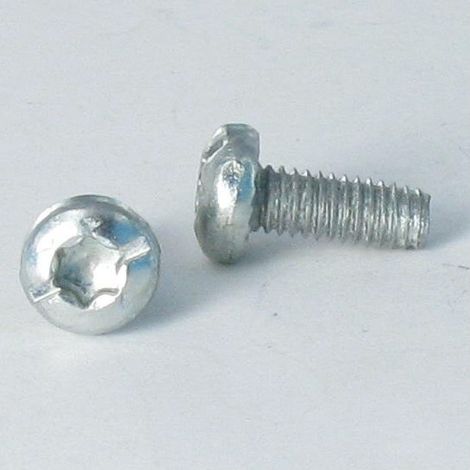 Vis autotaraudeuse Tête cylindrique TC TORX Filetée sur Fendue 4X10 Cranté Acier zingué-1 pièce