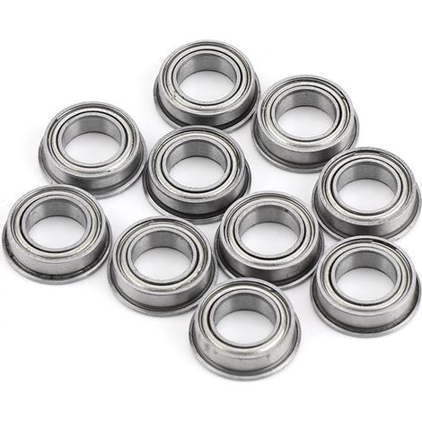 10Pcs MF106ZZ Stainless Steel Mini Metal Shielded Flanged Ball Bearings 6x10x3mm (1/5)