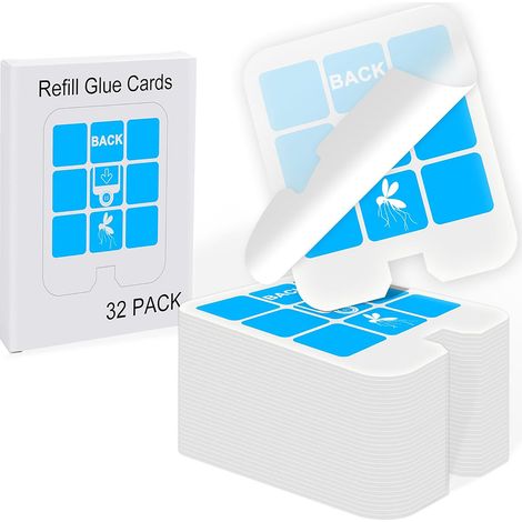 Cartes De Colle Réutilisables Pour Piège À Insectes - 32 Pièces - Compatible Avec Pièges Électriques Intérieurs Modèles DT3005W SH502 S23005-06 - 9,7 x 8 cm (1/5)