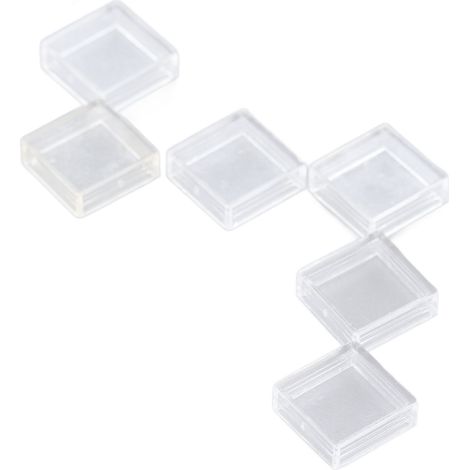 200 Stück transparente quadratische Kappen für Touch-Schalter, ABS-Kunststoff-Schalterknöpfe, durchsichtige Tastenschutzkappen (1/5)