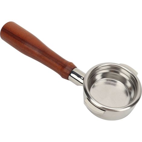 Porte-filtre à café 58 mm en acier inoxydable 304, 2 oreilles, sans fond, avec poignée en bois, pour machine à café Expobar E61 (1/5)