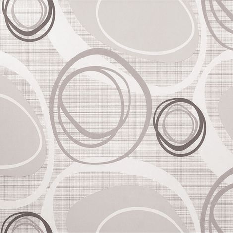 Sous-nappe protectrice imprimée cercles Gris 140 cm