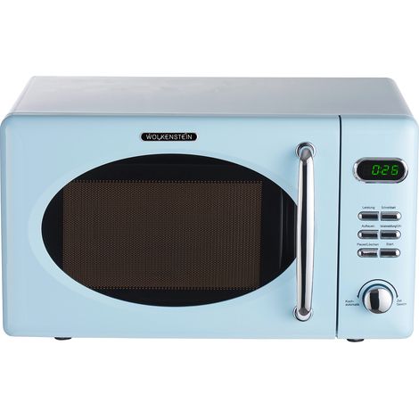 WOLKENSTEIN Retro Mikrowelle Microwelle Mikrowellenherd WMW720 LB blau 700 Watt (1/4)