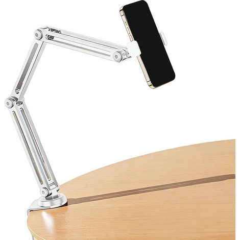Supporto per tablet regolabile e pieghevole in lega di alluminio con base a morsetto (1/2)