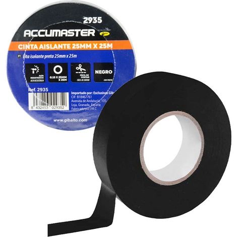 Ruban isolant professionnel ACCUMASTER 0,15mm x 25mm x 25m blanc (1/3)