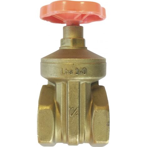 Válvula de compuerta con asiento de goma 1 1/2" (1/3)