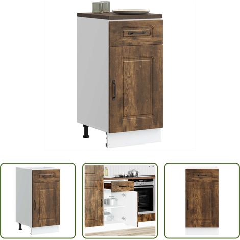 vidaXL Räuchereiche - Küchenunterschrank Kalmar Räuchereiche Holzwerkstoff (1/5)